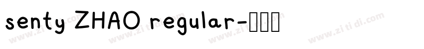 senty ZHAO regular字体转换